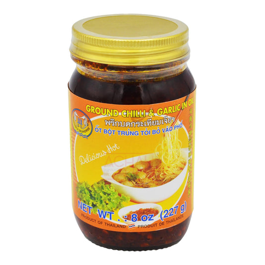 GROUND CHILLI & GARLIC IN OIL 24 x 227g DOUBLE SEAHORSE