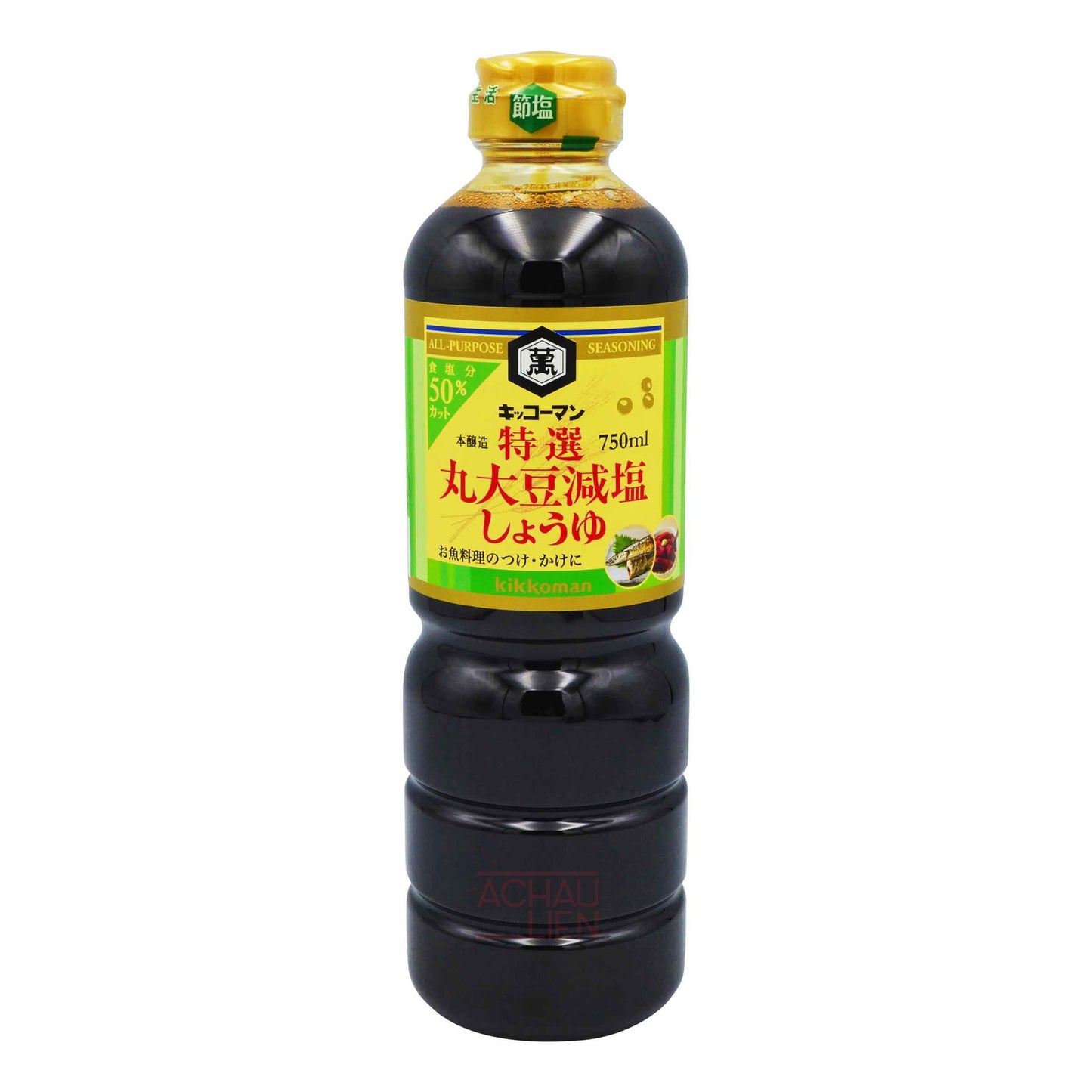 SOY SAUCE 50% LESS SALT 6 x 750ml KIKKOMAN