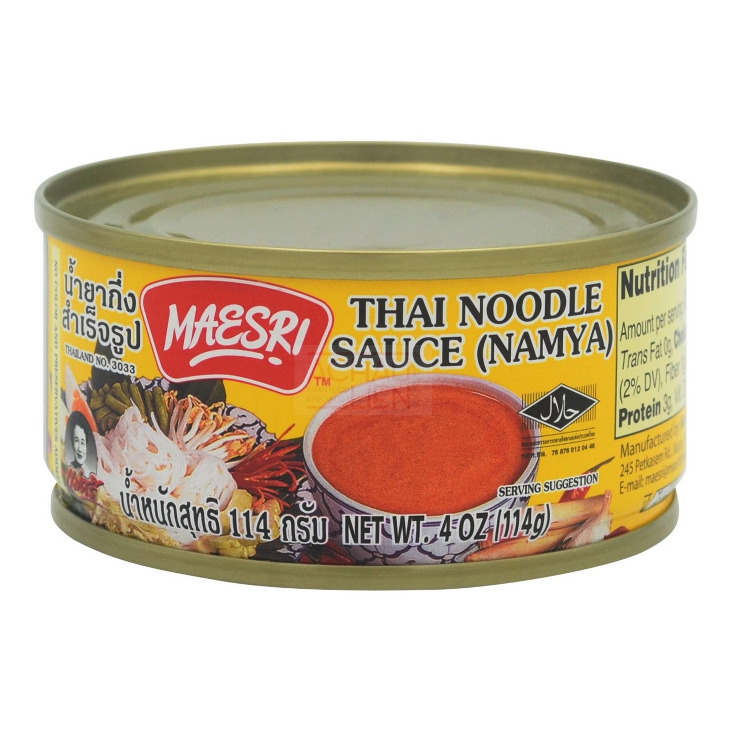 NAM YA THAI NOODLE SAUCE 48 x 114g MAE SRI