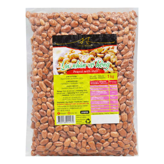 PEANUTS WITH SKIN 10 x 1kg TWIN DRAGON