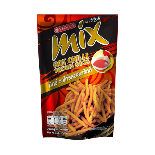 MIX HOT CHILI FLAVOR BISCUITS STICK 48 x 50g V-FOODS