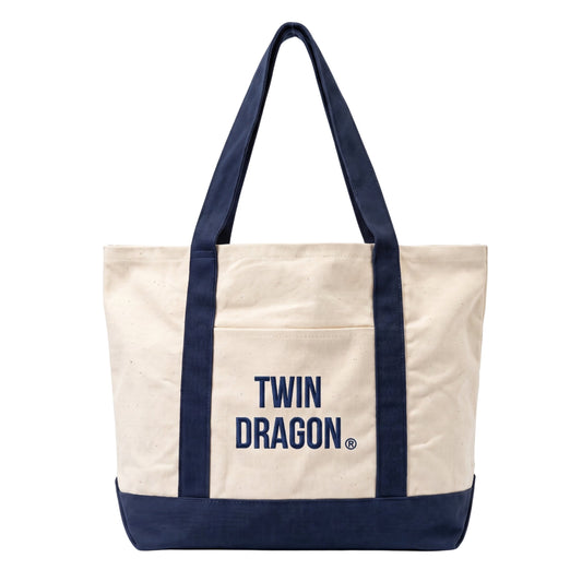 CANVAS TOTE BAG BLUE TWIN DRAGON