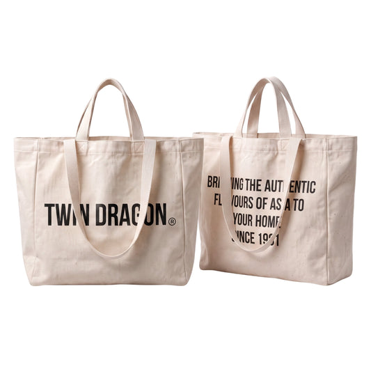 CANVAS BAG DOUBLE STRAPS TWIN DRAGON