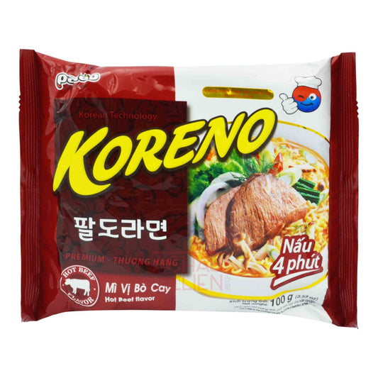 KORENO HOT BEEF NOODLE SOUP 24 x 100g PALDO