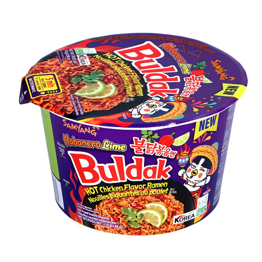 BULDAK HOT CHICKEN HABANERO LIME RAMEN BOWL 16 x 110g SAMYANG