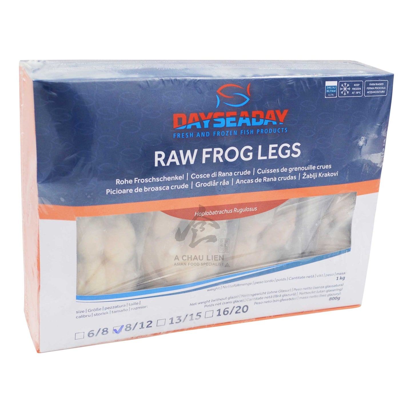 FROZEN RAW FROG LEGS 8-12 10 x 1kg DAYSEADAY