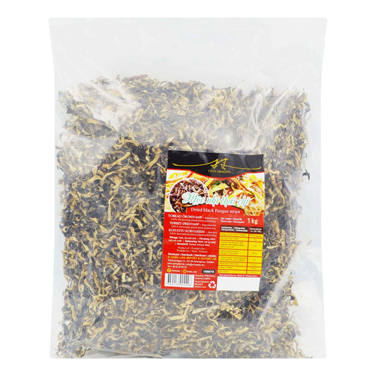 DRIED BLACK FUNGUS STRIPS 5 x 1kg TWIN DRAGON