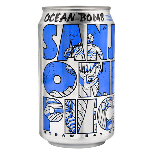 ONE PIECE TROPICAL FRUIT SPARKLING WATER 24 x 330ml OCEAN BOMB
