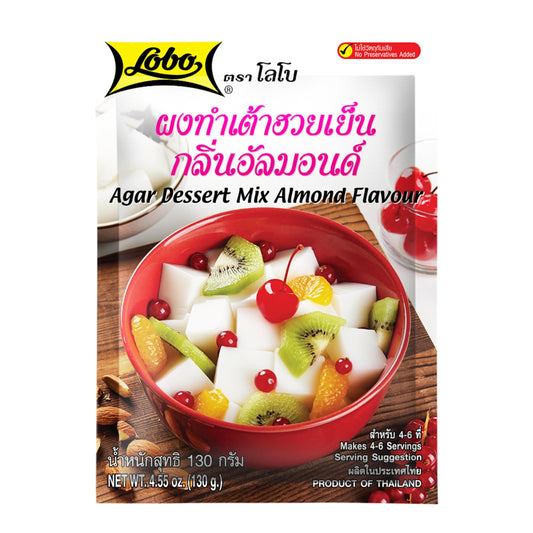 AGAR DESSERT MIX ALMOND FLAVOR 24 x 130g LOBO
