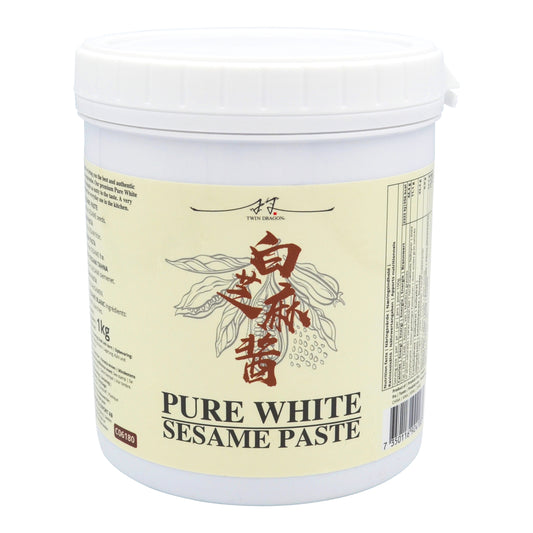 PURE WHITE SESAME PASTE 6 x 1kg TWIN DRAGON