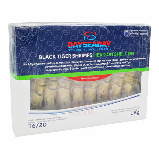 BLACK TIGER SHRIMPS 16-20 HOSOTO 10 x 1kg DAYSEADAY