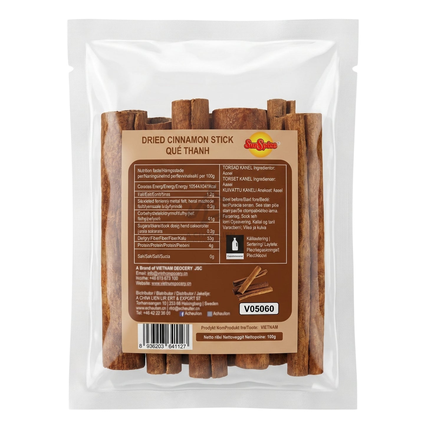 DRIED CINNAMON STICK 50 x 100g SUN SPICE