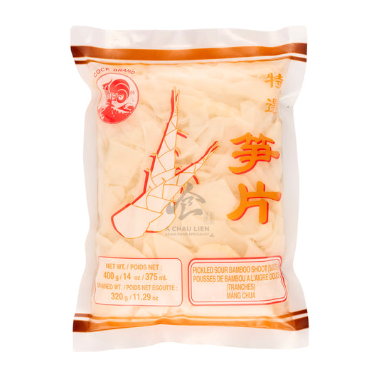 PICKLED SOUR BAMBOO SHOOT SLICED 30 x 400g COCK BRAND