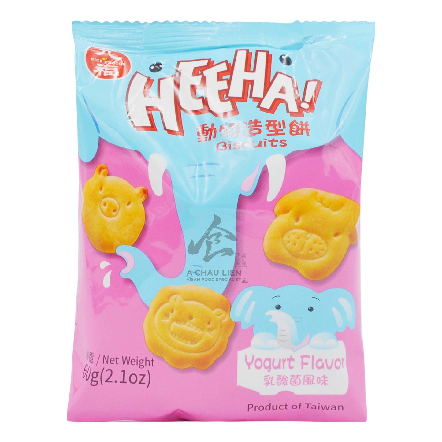 HEEHA ANIMAL SHAPE BISCUITS YOGURT FLAVOR 12 x 60g