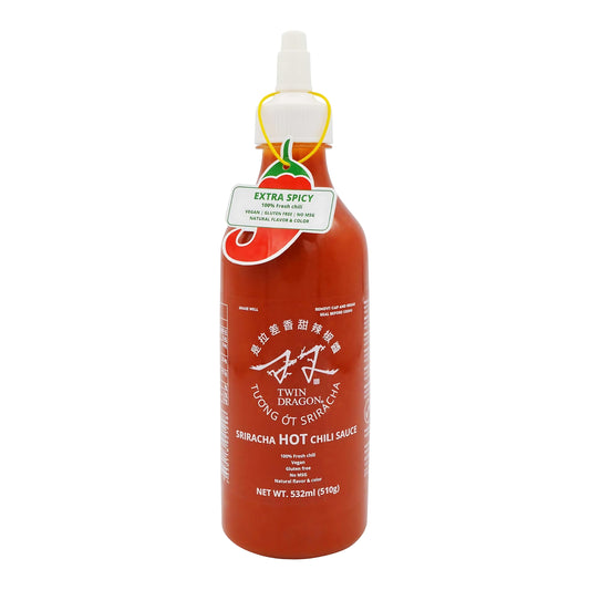 SRIRACHA HOT CHILI SAUCE 15 x 532ml (510g) TWIN DRAGON
