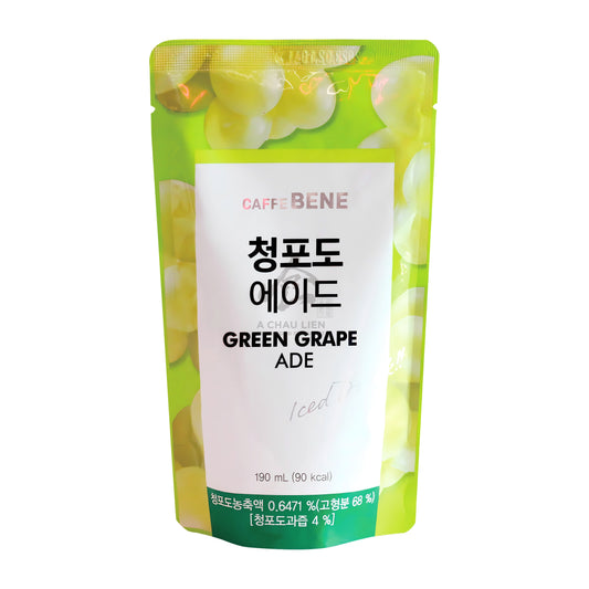 GREEN GRAPE ADE POUCH (10PCS X 190ML) 5 x 1.9L CAFFE BENE