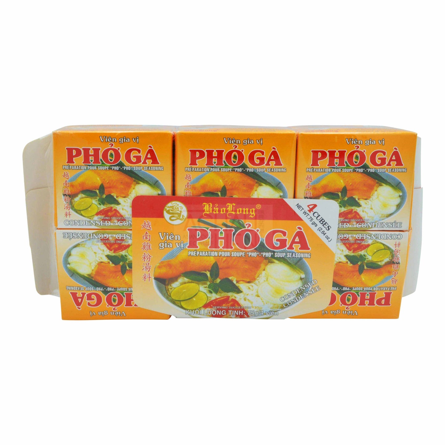 PHO GA SOUP SEASONING (75G X 12PCS) 12 x 900g BAO LONG