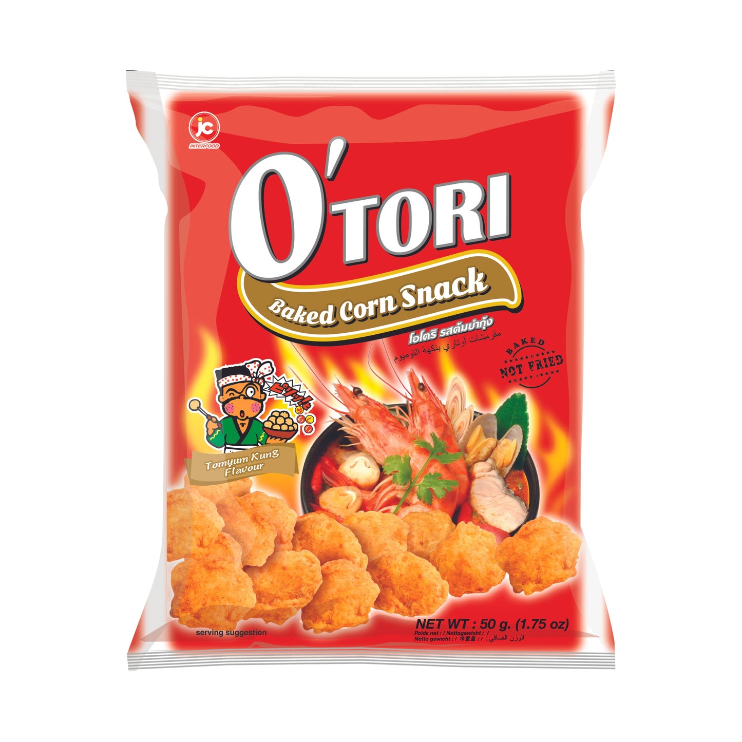 NUGGET BAKED CORN SNACK TOM YUM KUNG 24 x 50g OTORI