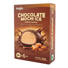 CHOCOLATE MOCHI ICE SALTED CARAMEL (6PCS X 38G) 12 x 228g MOJO