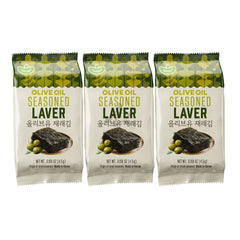 OLIVE OIL SEASONED SEAWEED LAVER (3PCS X 4.5G) 24 x 13.5g DELIEF