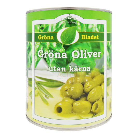 GREEN OLIVES W/O PIT 6 x 3kg GRÖNA BLADET