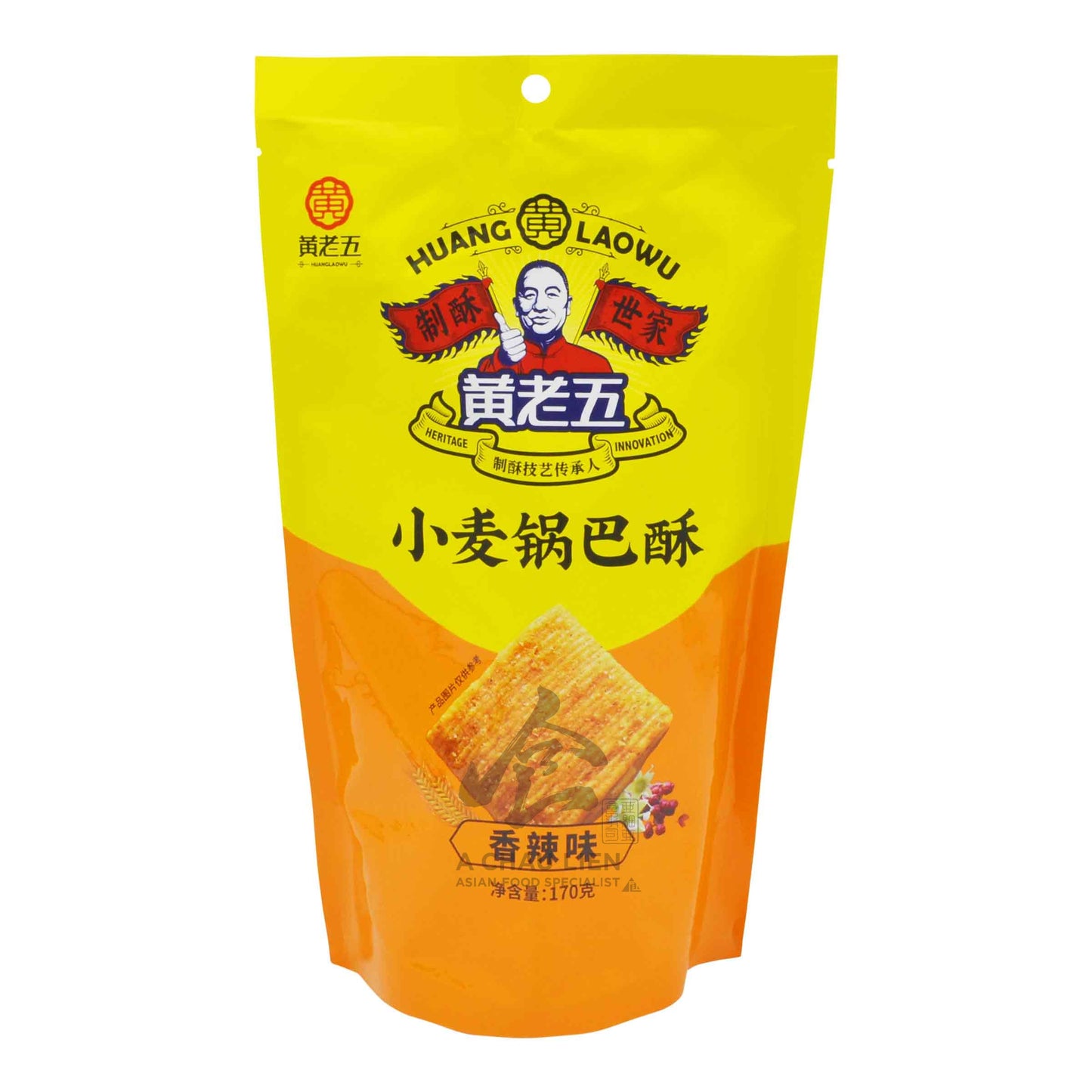 WHEAT CRUST SPICY FLAVOR 20 x 170g HUANG LAOWU