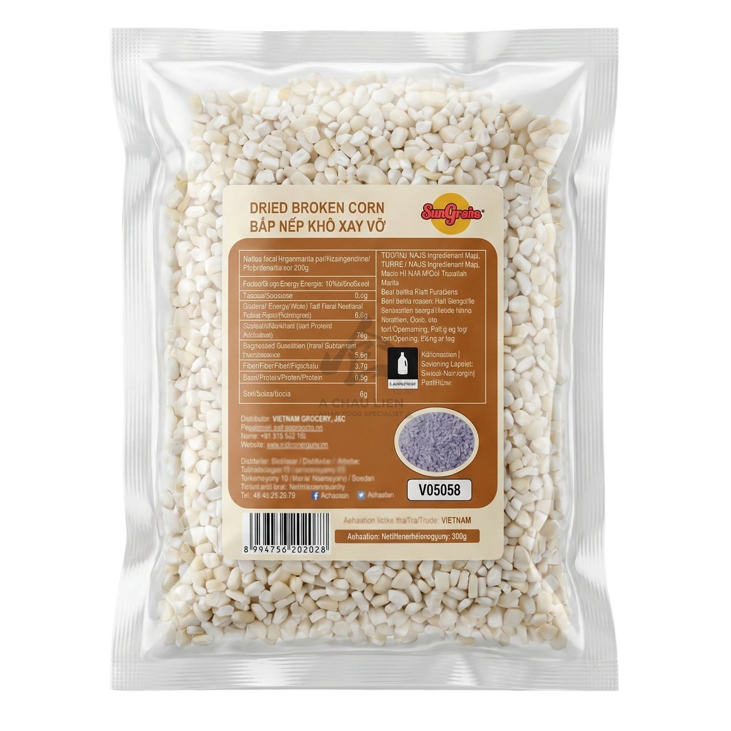 DRIED BROKEN CORN 30 x 300g SUN GRAIN