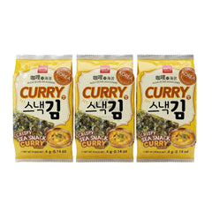 SEASONED SEAWEED LAVER CURRY (3PCS X 4G) 24 x 12g WANG