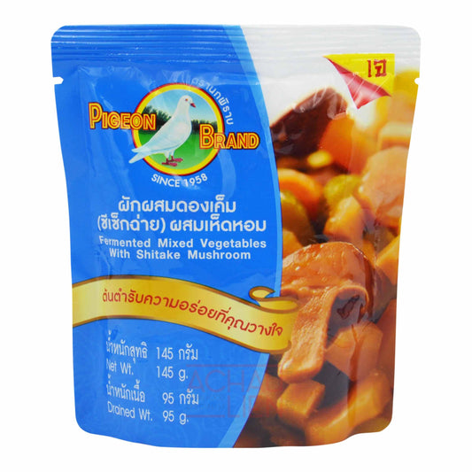 FERMENTED MIXED VEGETABLES WITH SHITAKE MUSHROOM 24 x 145g PIGEON