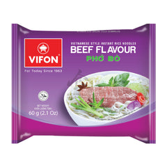 VIETNAMESE STYLE INSTANT STEAMED RICE NOODLES BEEF FLAVOR 30 x 60g VIFON