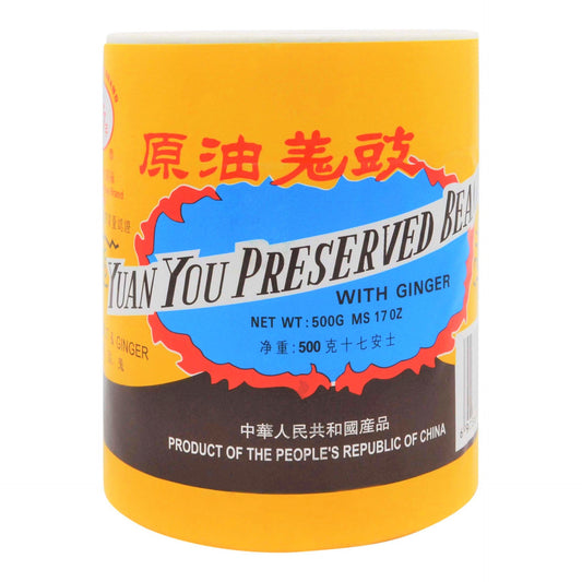 YUAN YOU PRESERVED BEANS WITH GINGER 40 x 500g ZHENG FENG