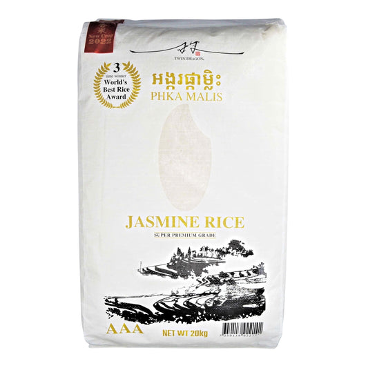 JASMINE RICE PHKA MALIS SUPER PREMIUM 1 x 20kg TWIN DRAGON