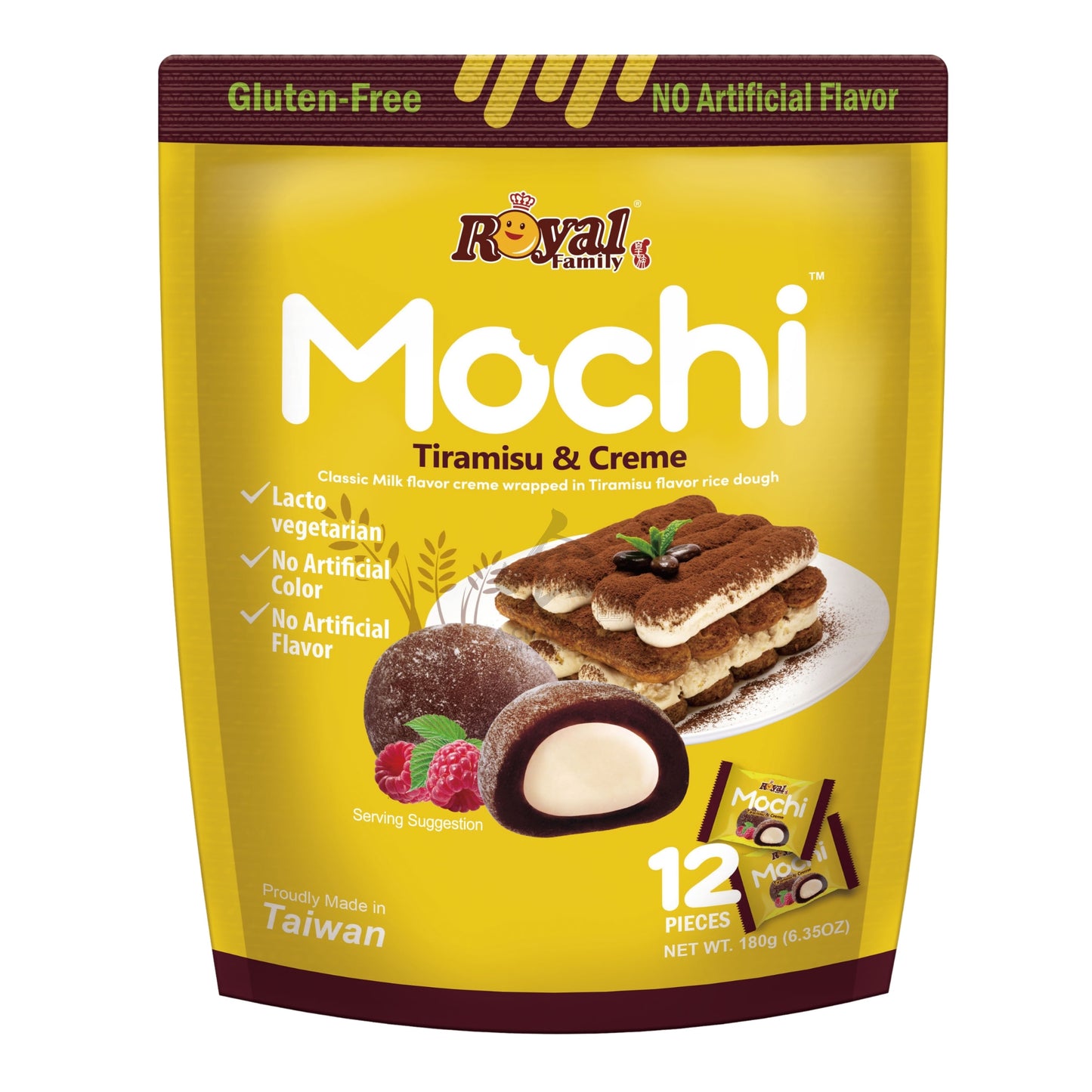 MOCHI TIRAMISU CREME 12 x 180g ROYAL FAMILY