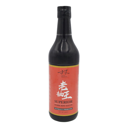 SUPERIOR DARK SOY SAUCE 12 x 500ml TWIN DRAGON