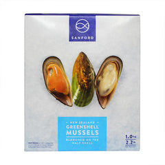 GREENSHELL MUSSELS 10 x 1kg SANFORD