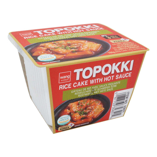 TOPOKKI RICE CAKE WITH HOT SAUCE 12 x 160g WANG