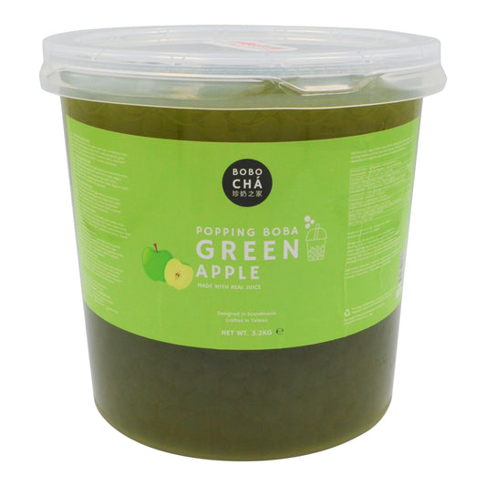 GREEN APPLE POPPING BOBA 4 x 3.2kg BOBO CHA