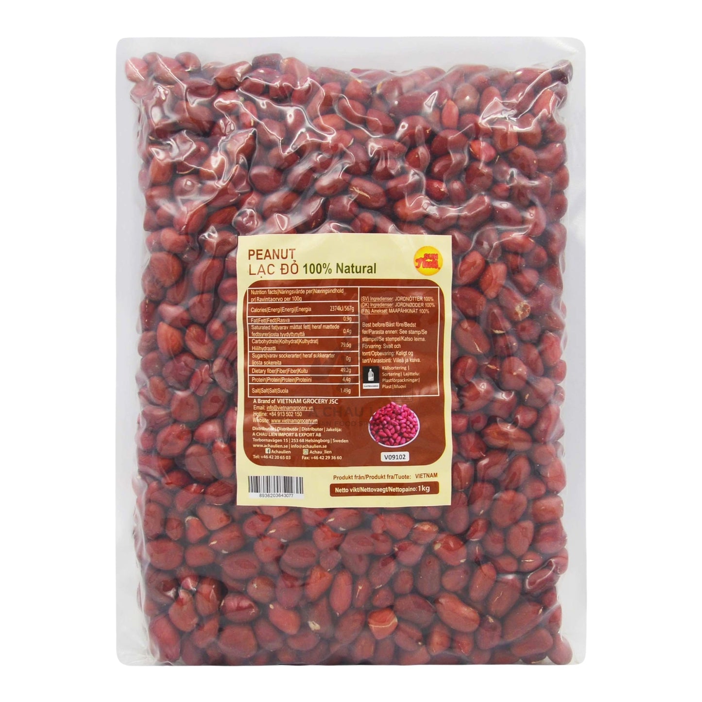 RED PEANUT 10 x 1kg SUNNUTS