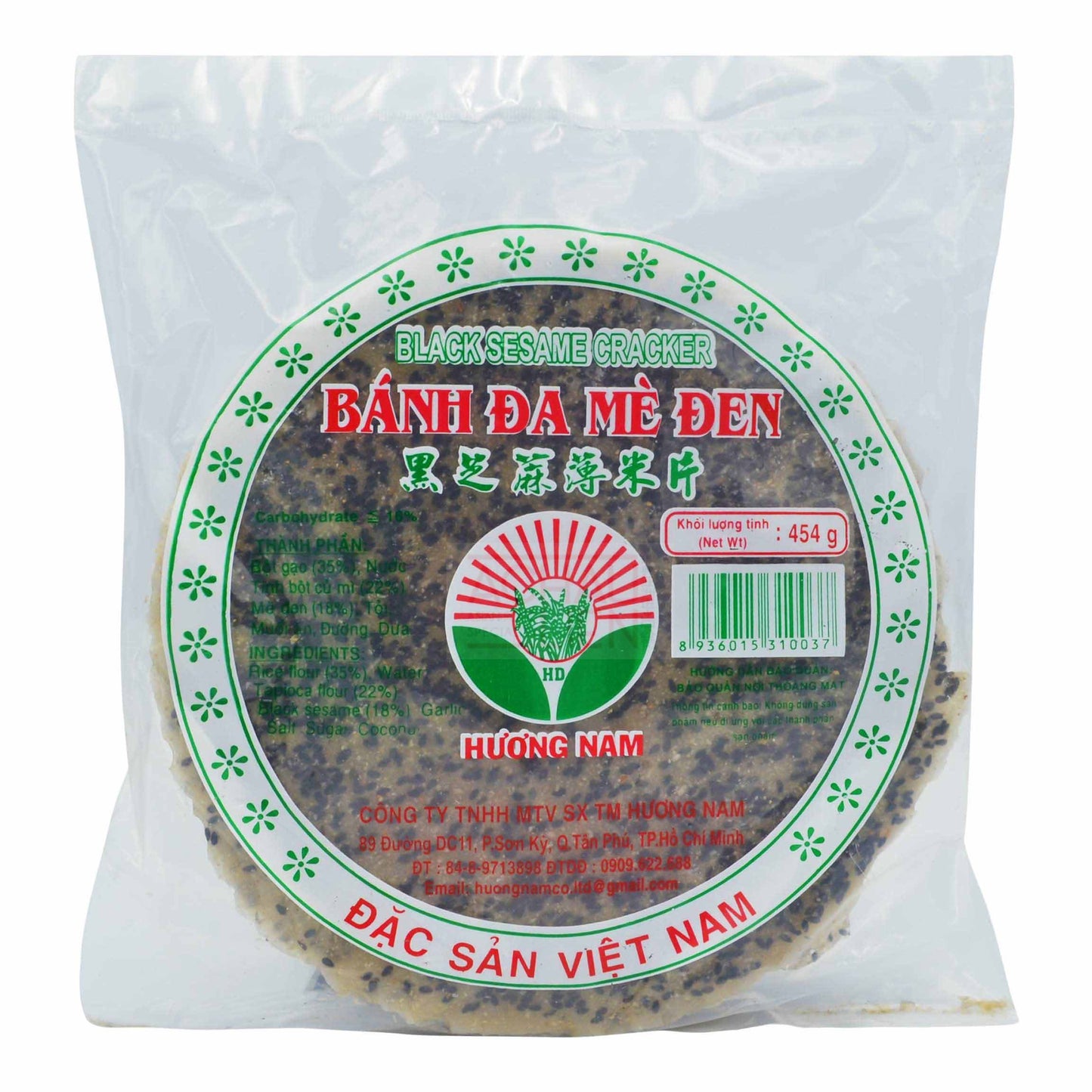BLACK SESAME CRACKER 32 x 454g HUONG NAM