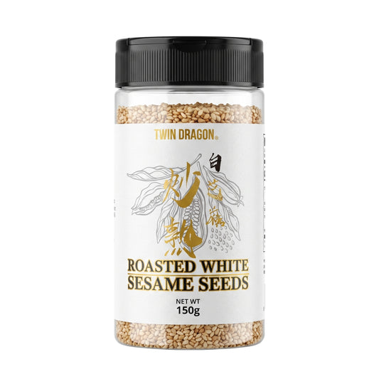 ROASTED WHITE SESAME SEEDS 10 x 150g TWIN DRAGON