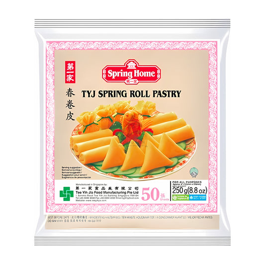 TYJ SPRING ROLL PASTRY RED (125MM X 40 SHEETS) 40 x 250g SPRING HOME