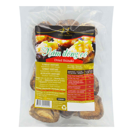 DRIED SHIITAKE 50 x 100g TWIN DRAGON