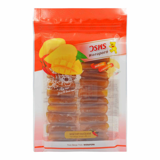 THAI MANGO SHEETS WITH CHILI 24 x 100g WORAPORN