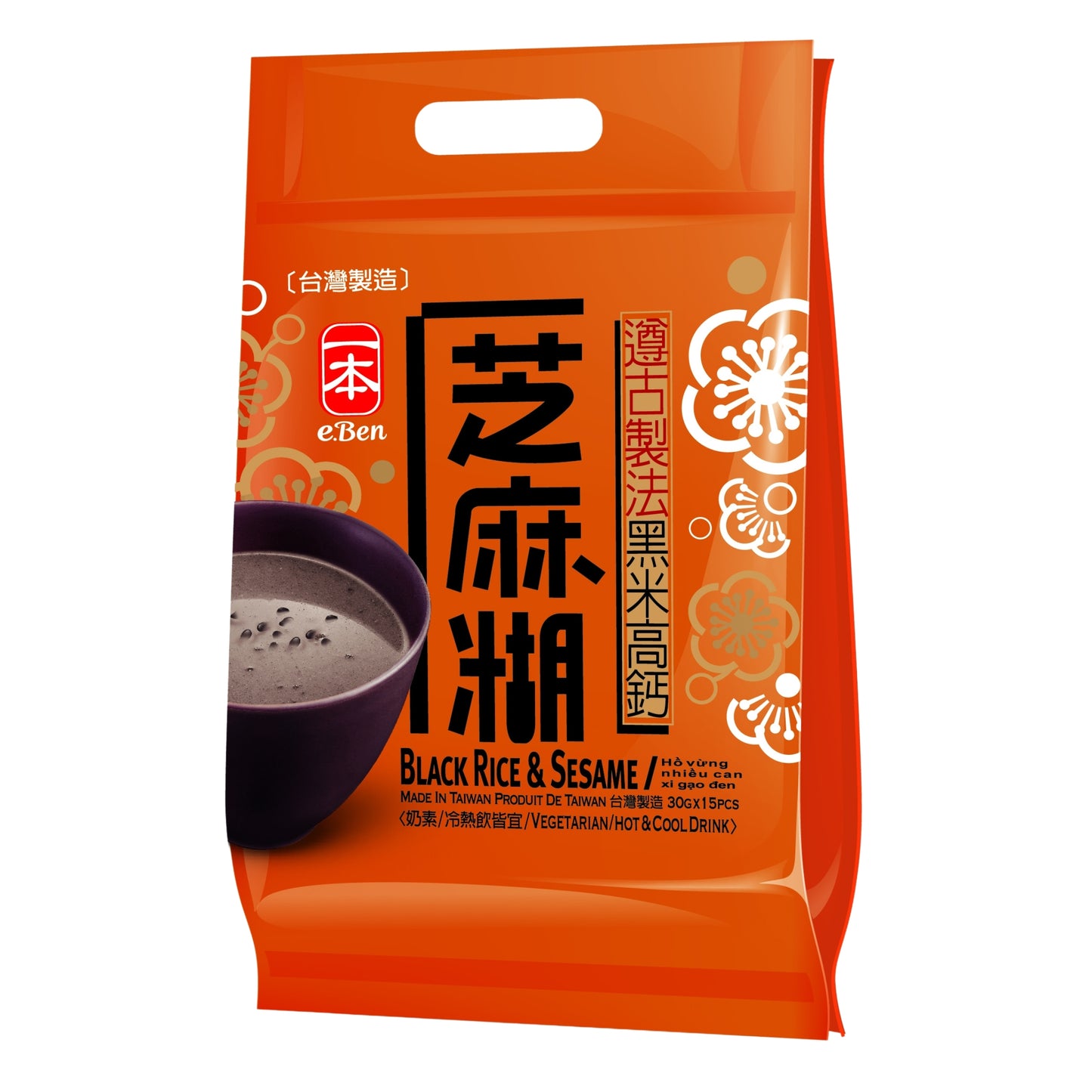 BLACK RICE & SESAME CEREAL (15PCS X 30G) 12 x 450g E-BEN