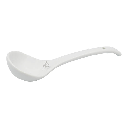 WHITE PORCELAIN SOUP SPOON ROUND