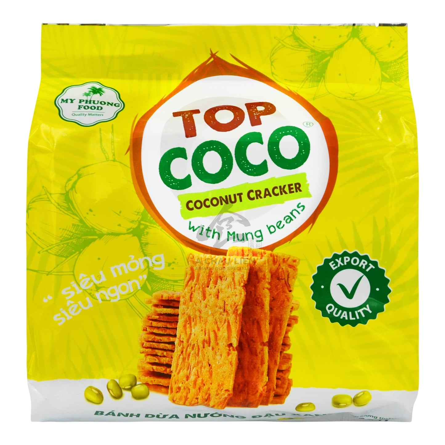 COCONUT CRACKER WITH MUNG BEANS 30 x 150g TOPCOCO