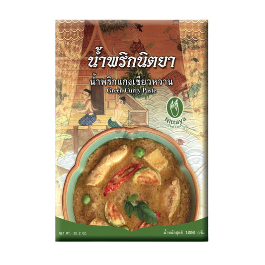 GREEN CURRY PASTE 10 x 1kg NITTAYA
