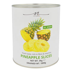 PINEAPPLE SLICES IN SYRUP 6 x 3kg TWIN DRAGON