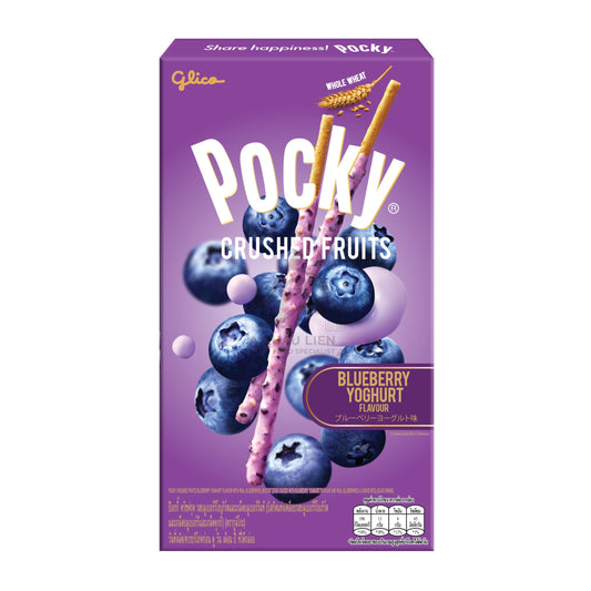 POCKY BISCUIT STICK CRUSHED BLUEBERRY YOGURT (10PCS X 38G)