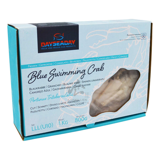 BLUE SWIMMING CRAB CUT U10 12 x 1kg DAYSEADAY